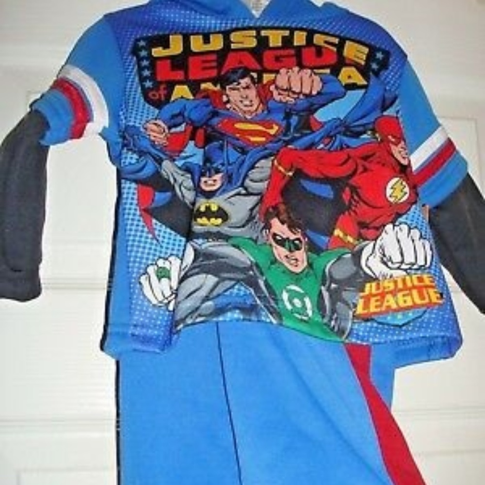 JUSTICE LEAGUE BOY'S HOODED SWEATSHIRT SWEATPANTS